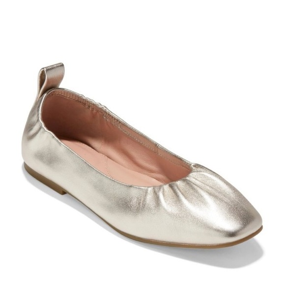 Cole Haan Shoes - NEW! Cole Haan Gold York Soft Ballet Flat - Size 5.5